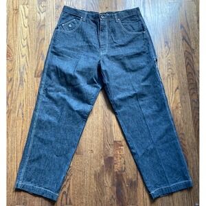 Vintage Y2K Karl Kani Jeans Mens Size 38x32 Black Skater Hip Hop Baggy Denim